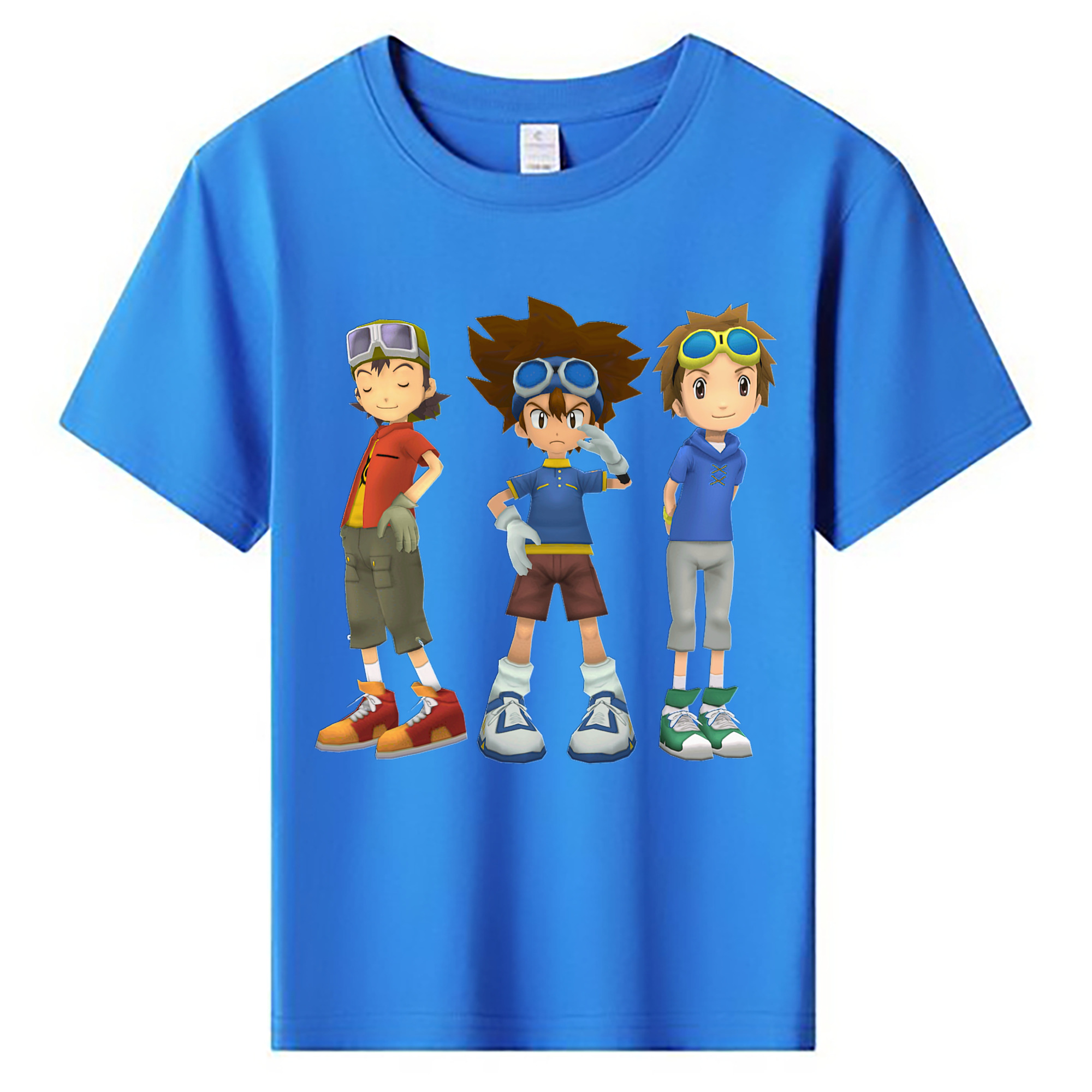 （画像用） Digimon デジタルモンスター/デジモン 綿100％キッズTシャツ（フロントプリント）